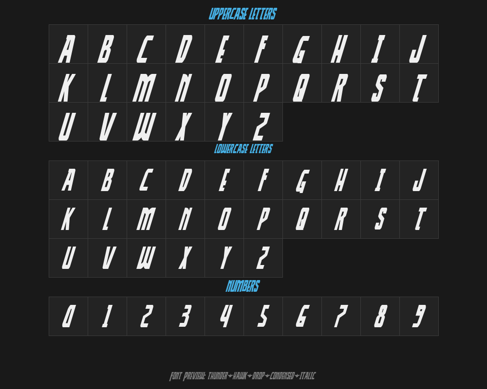 thunder-hawk-drop-condensed-italicPreview