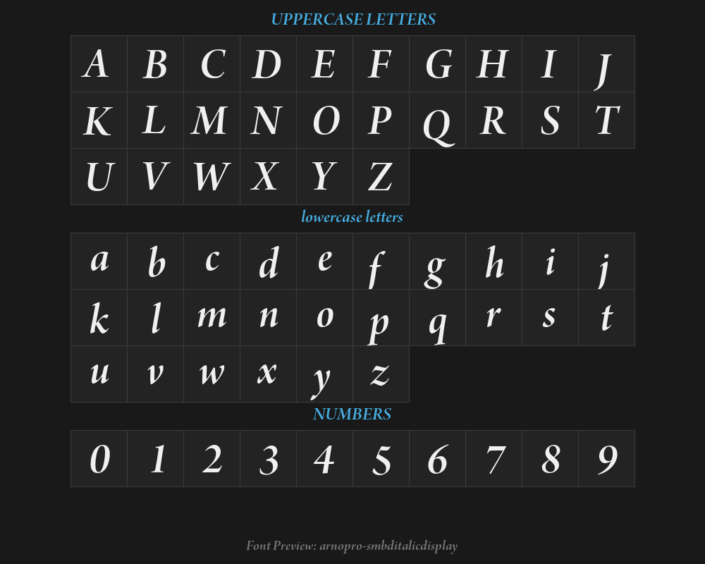 arnopro-smbditalicdisplayPreview