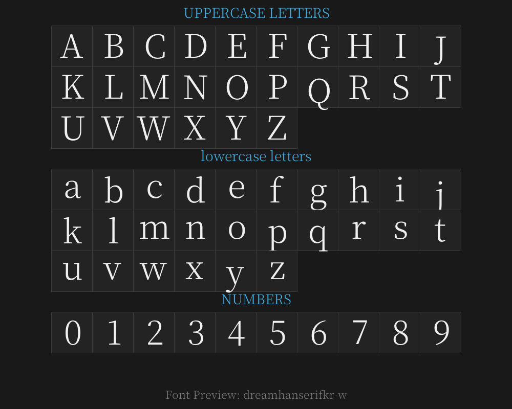 dreamhanserifkr-w3Preview