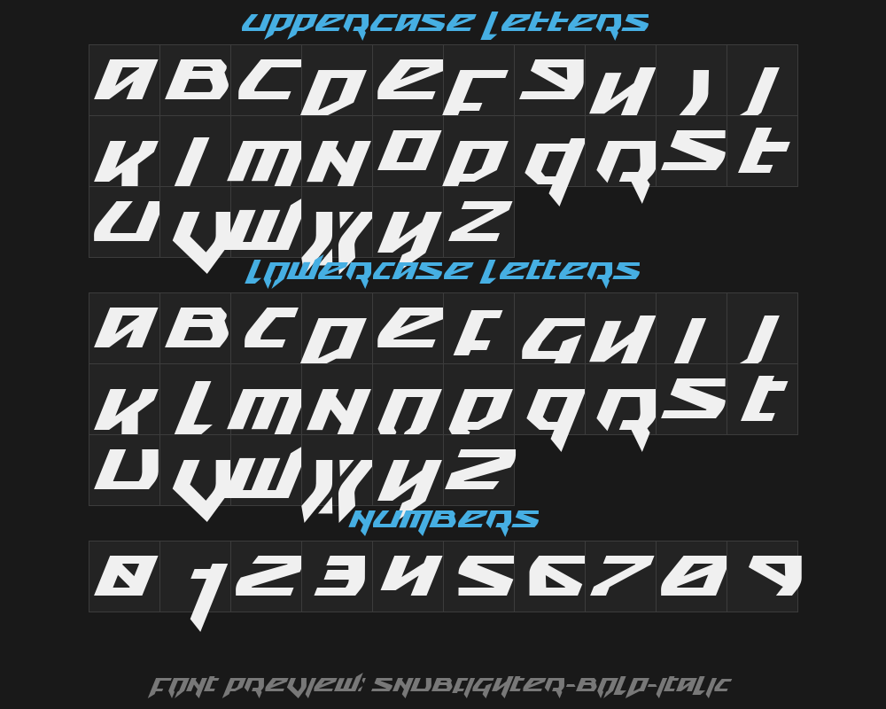 snubfighter-bold-italicPreview