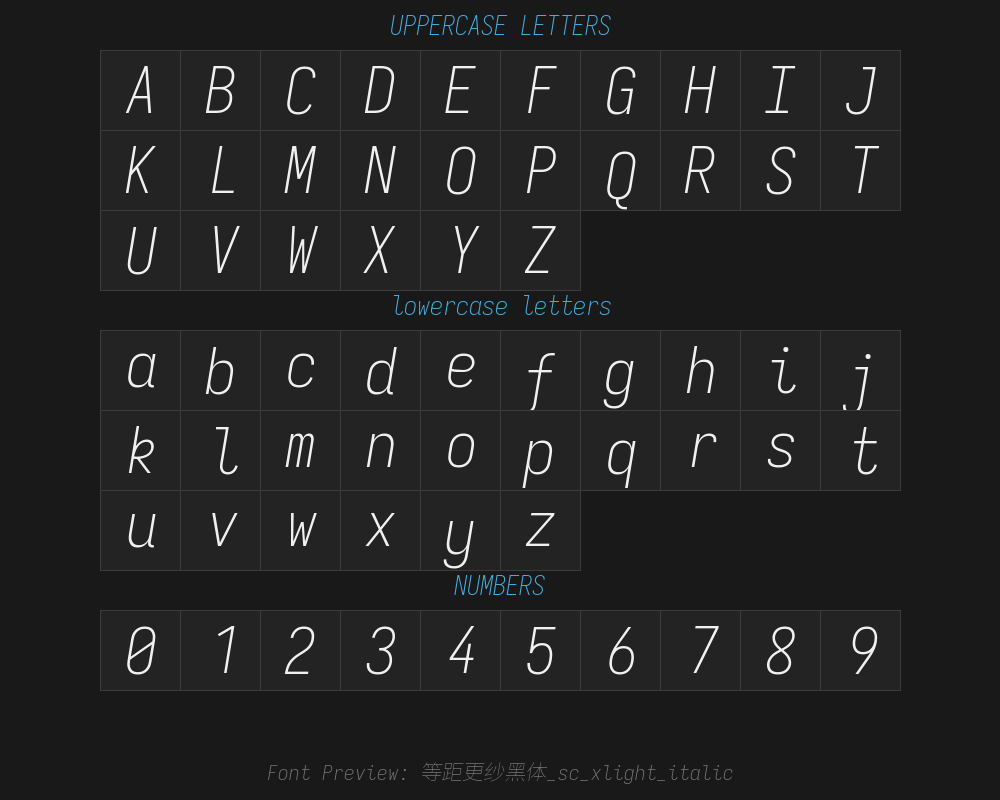 Equal-interval blackbody _sc_xlight_italicPreview
