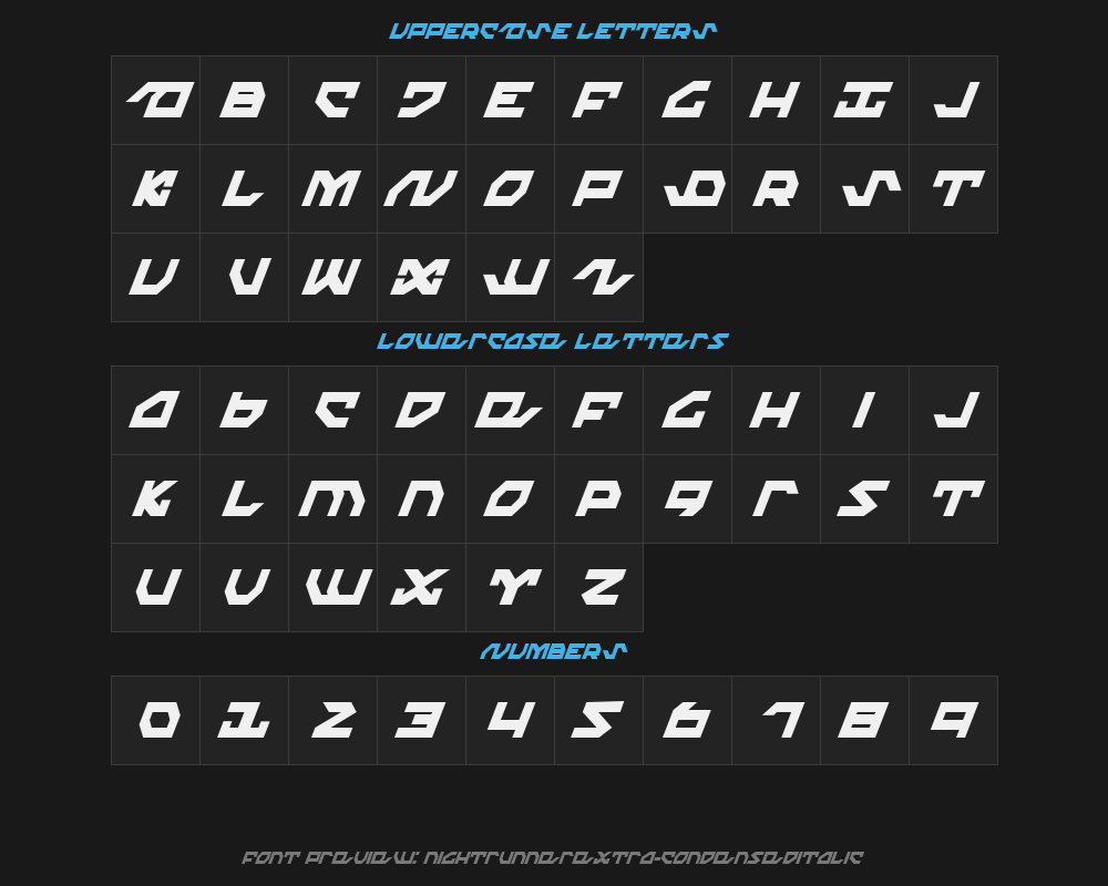 nightrunnerextra-condenseditalicPreview