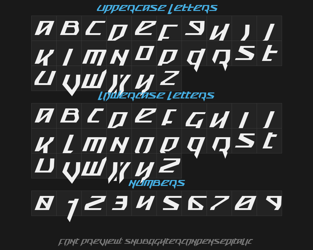 snubfightercondenseditalicPreview