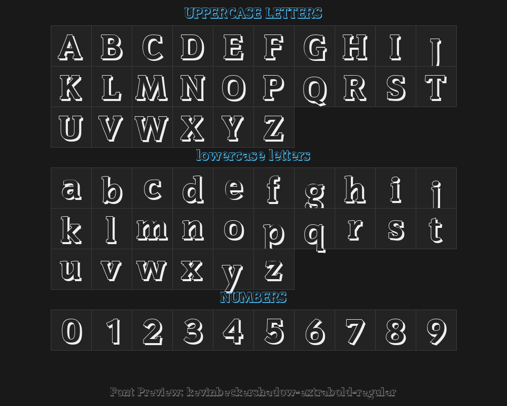 kevinbeckershadow-extrabold-regularPreview