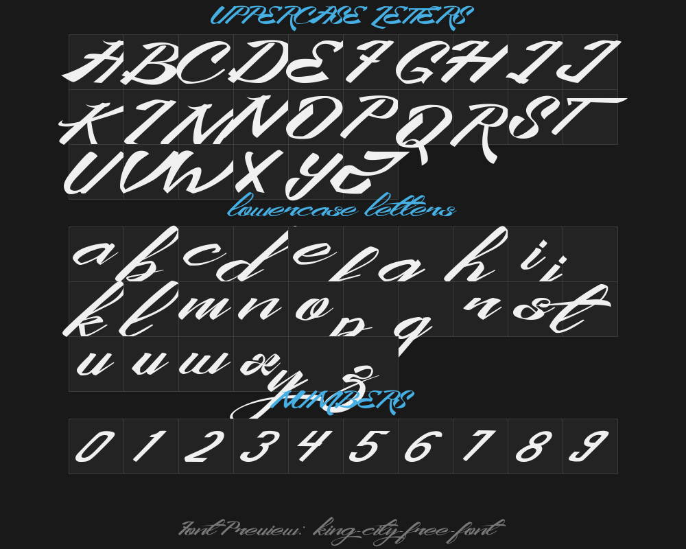 king-city-free-fontPreview image