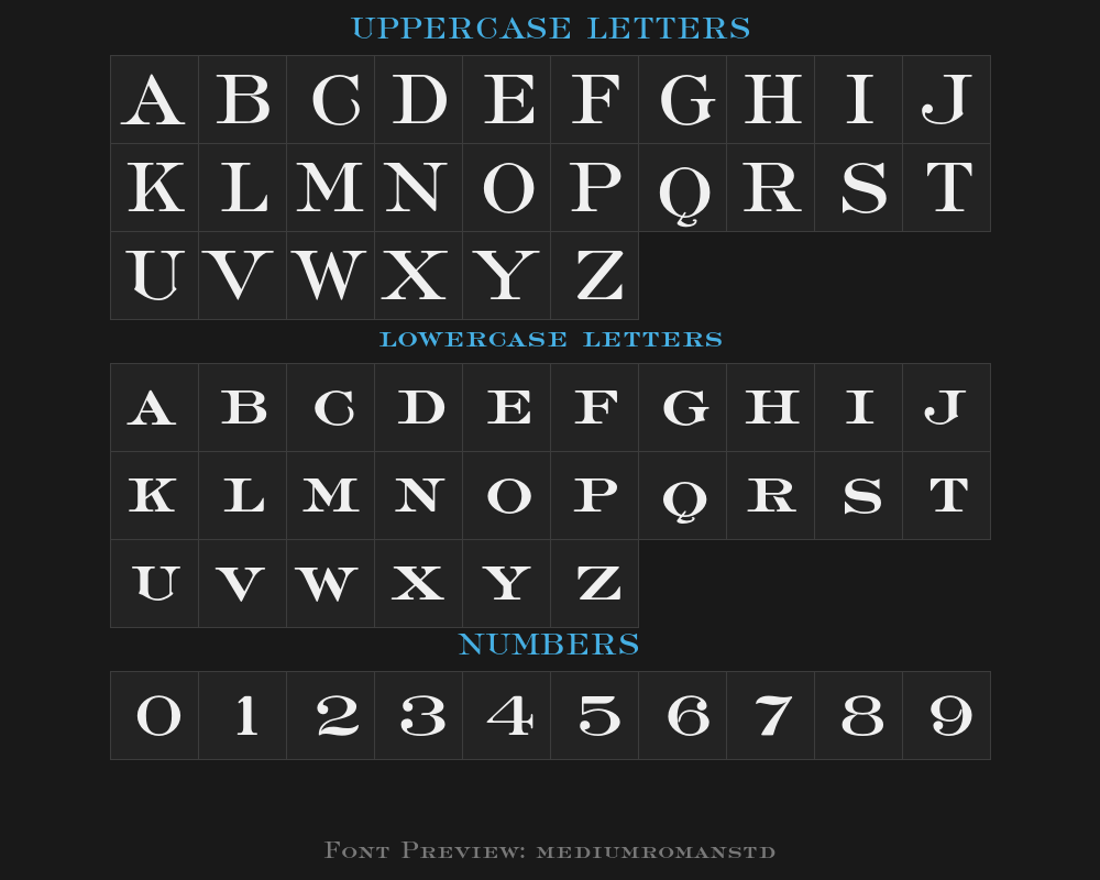 mediumromanstdPreview