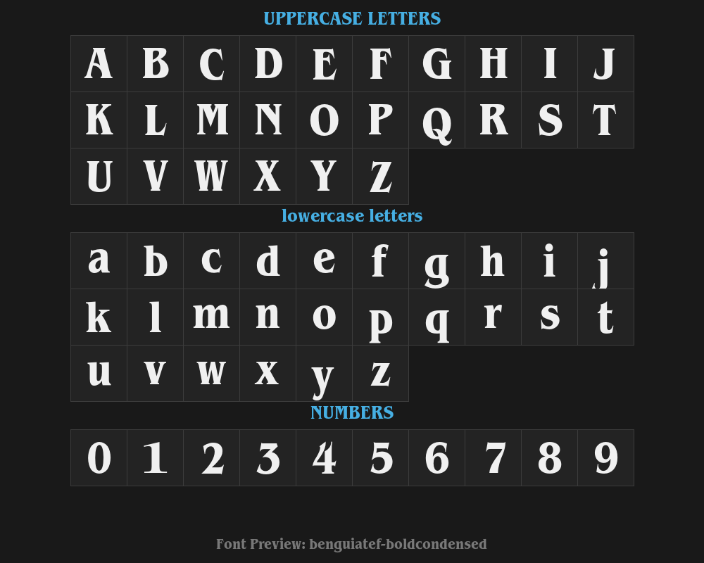benguiatef-boldcondensedPreview