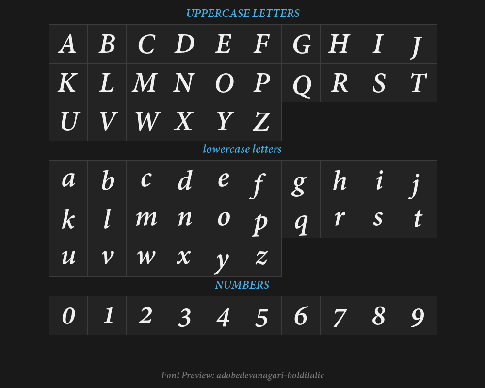 adobedevanagari-bolditalicPreview