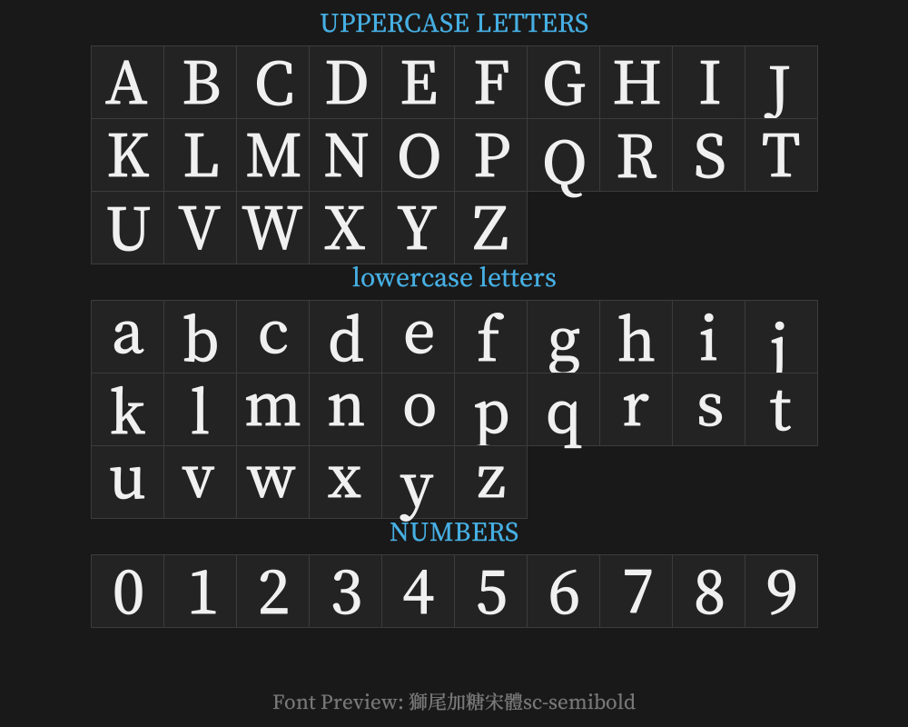 Liontail with Sugar Song Typeface sc-semiboldPreview image