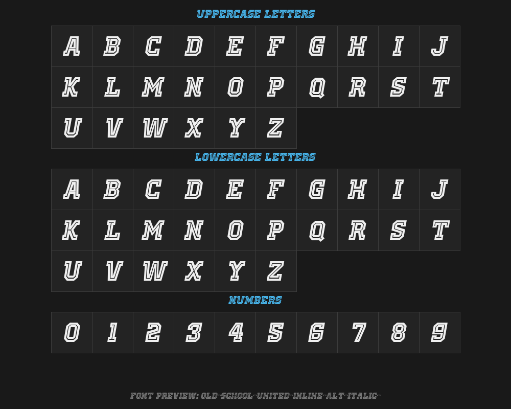 old-school-united-inline-alt-italic-Preview image