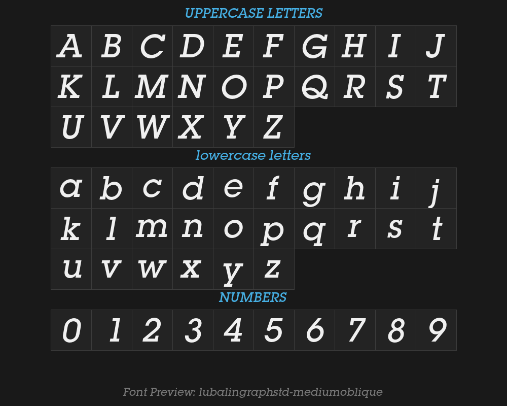 lubalingraphstd-mediumobliquePreview