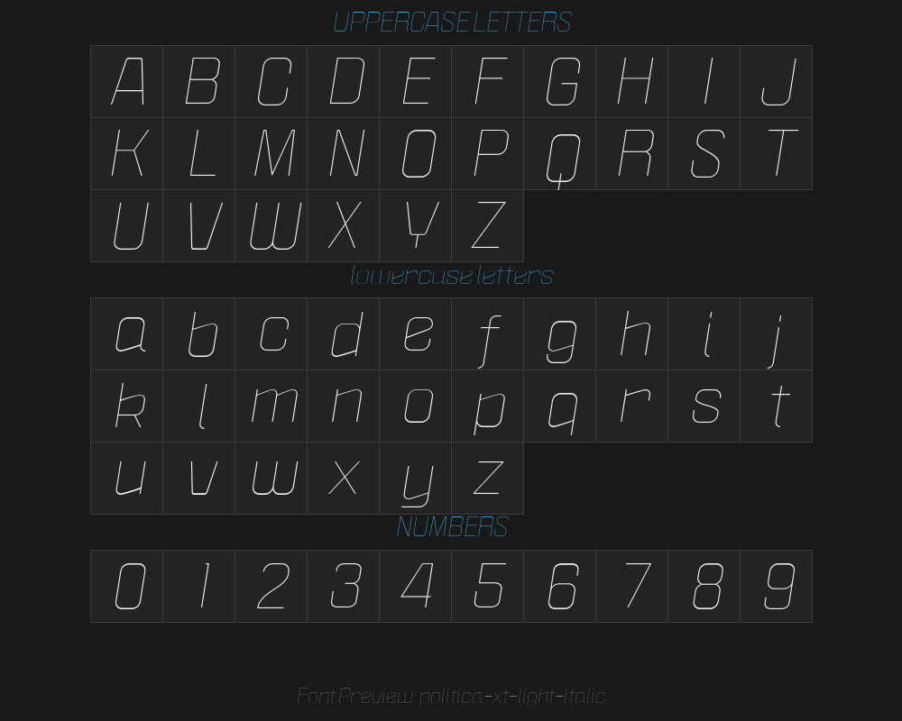 politica-xt-light-italicPreview