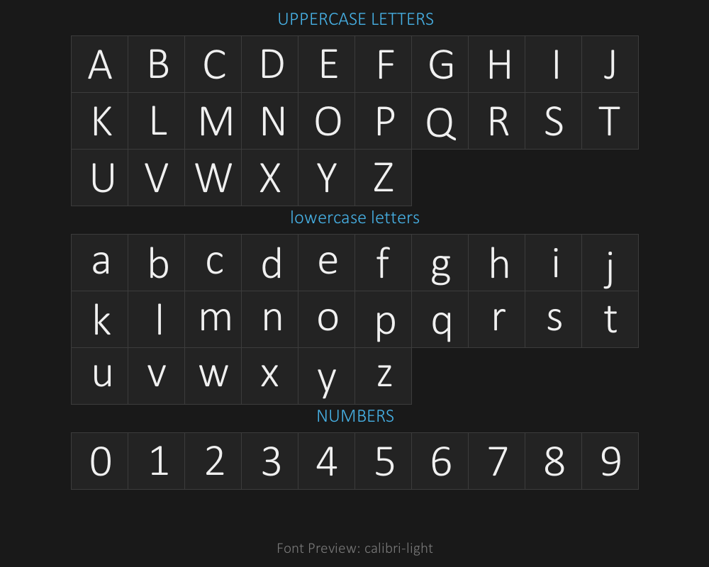 calibri-lightPreview