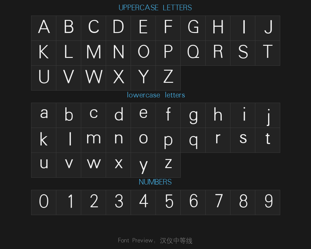 Han Yi Medium LinePreview