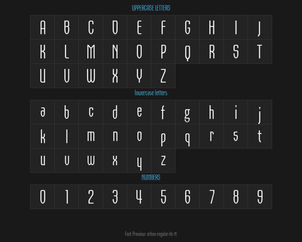 orbon-regular-itc-ttPreview image