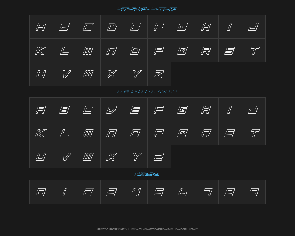 low-gun-screen-bold-italic-3dPreview