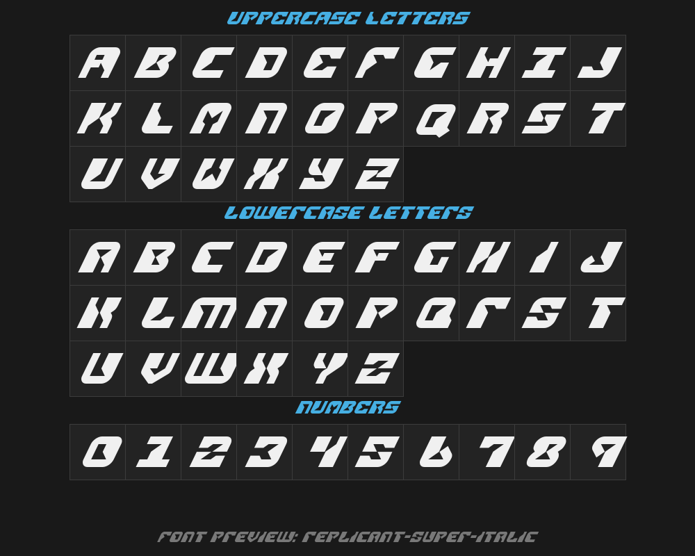 replicant-super-italicPreview