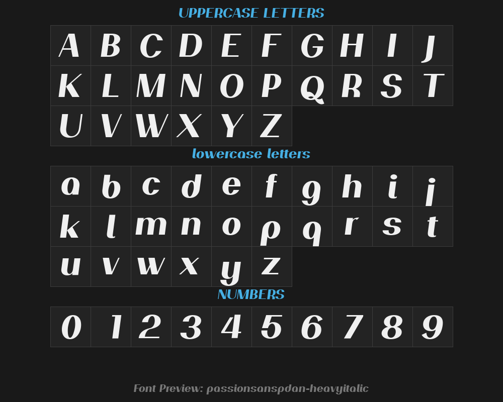 passionsanspdan-heavyitalicPreview image