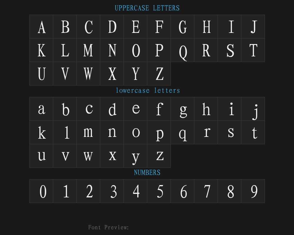 Sitong Li Fang Biao Song Typeface FanPreview