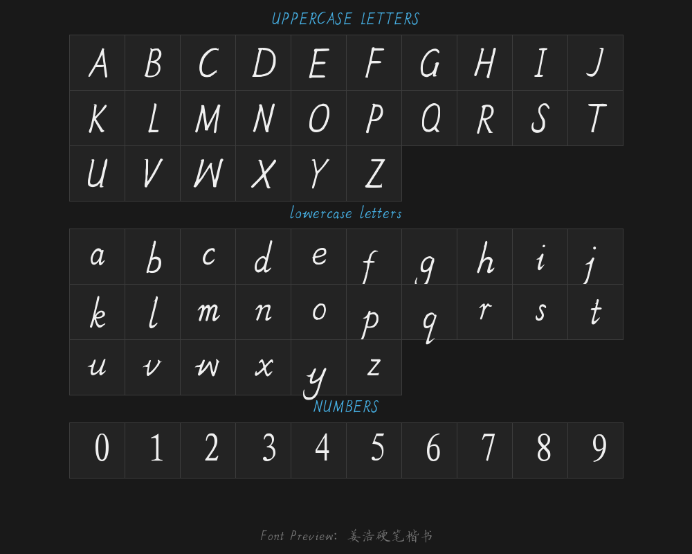 Jiang Hao's hard-pen regular scriptPreview