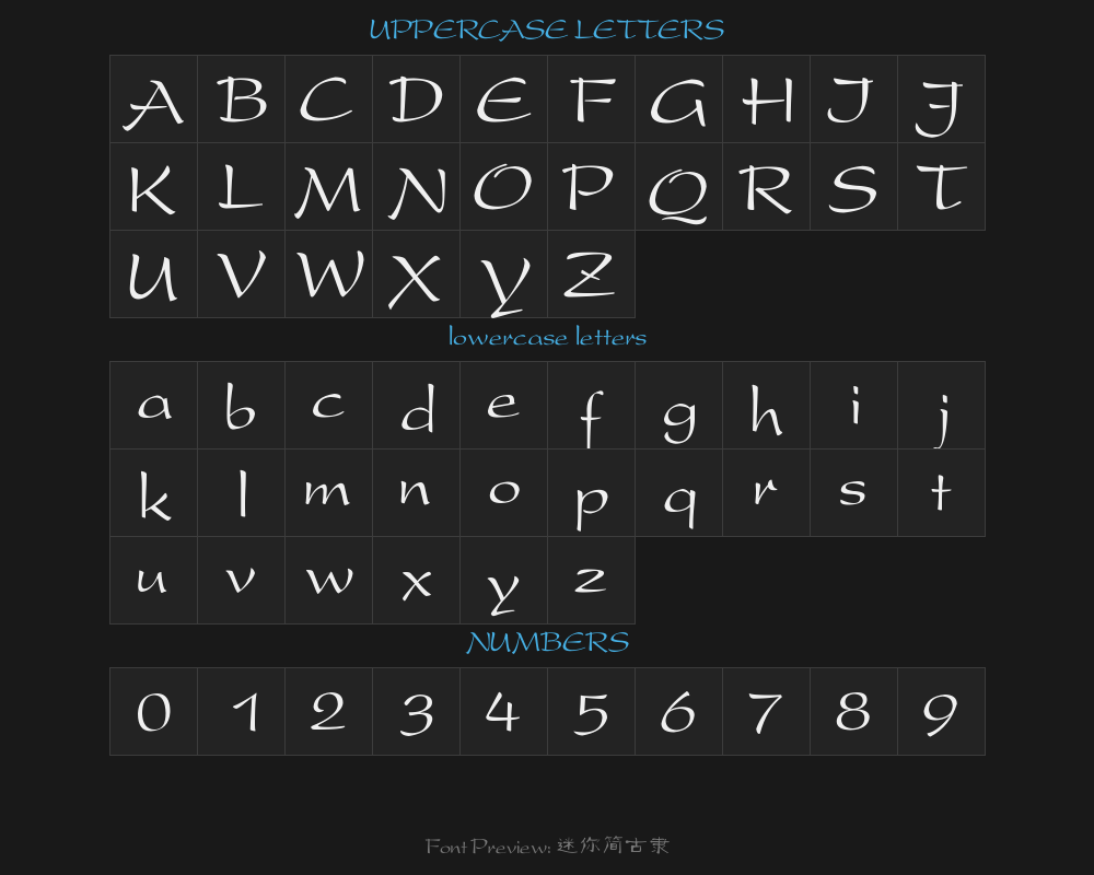 Mini Simplified Ancient Clerical ScriptPreview