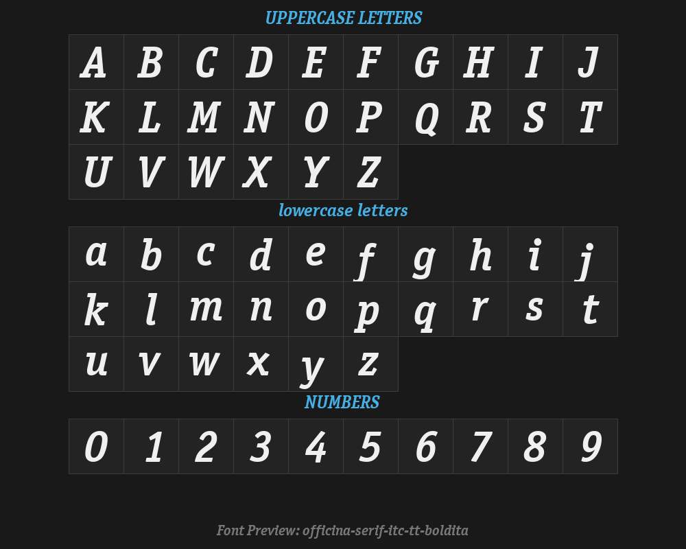 officina-serif-itc-tt-bolditaPreview image