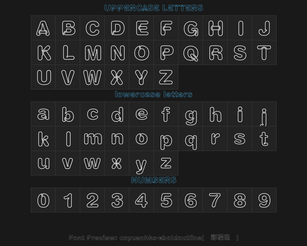 Coyuenhks-x-bold Outline (Simple Color Disc Through Circle)Preview