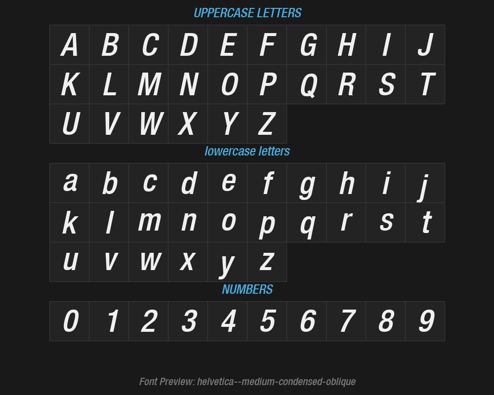 helvetica-67-medium-condensed-obliquePreview