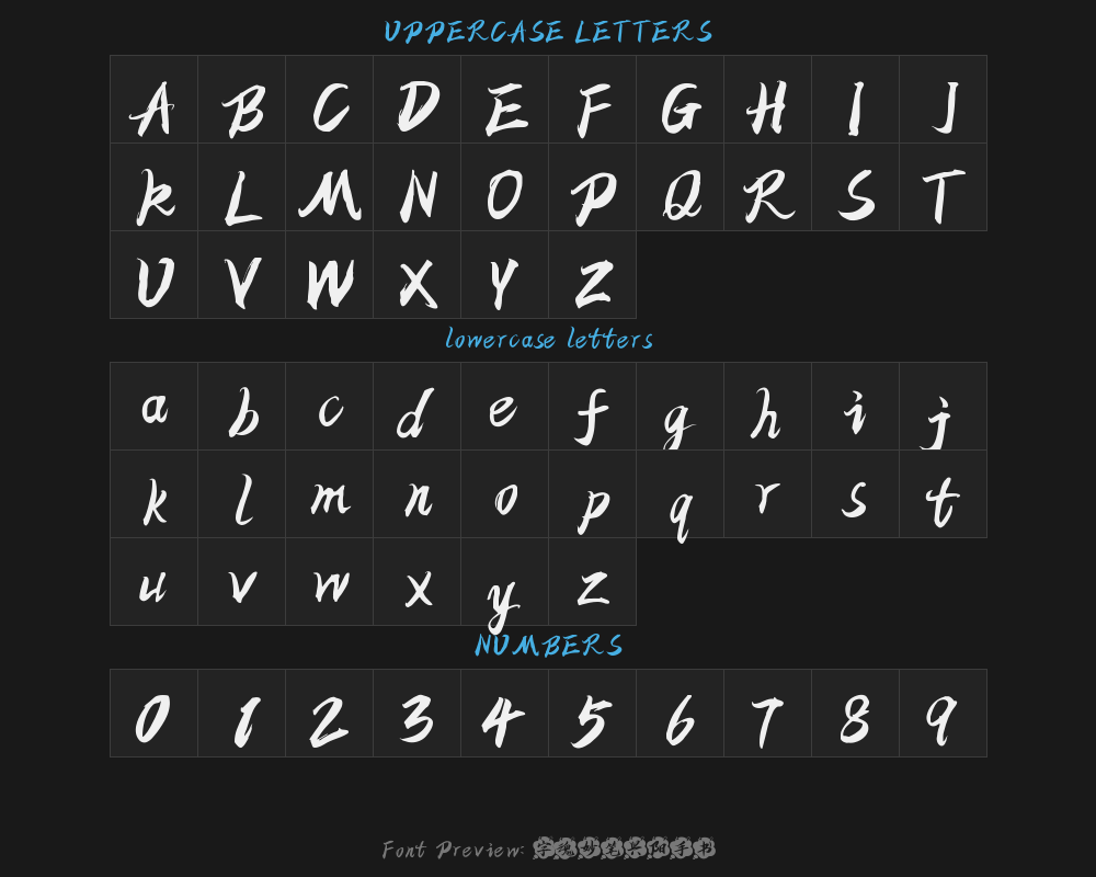 " Zi Miaobi, Handwritten by Xingyang.ttfPreview