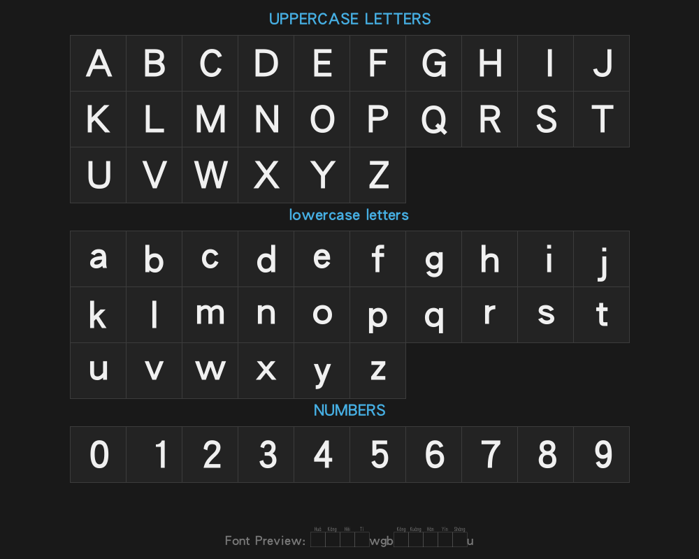 Huakang Black typeface w7gb Empty frame Han Yin Upper 6uPreview