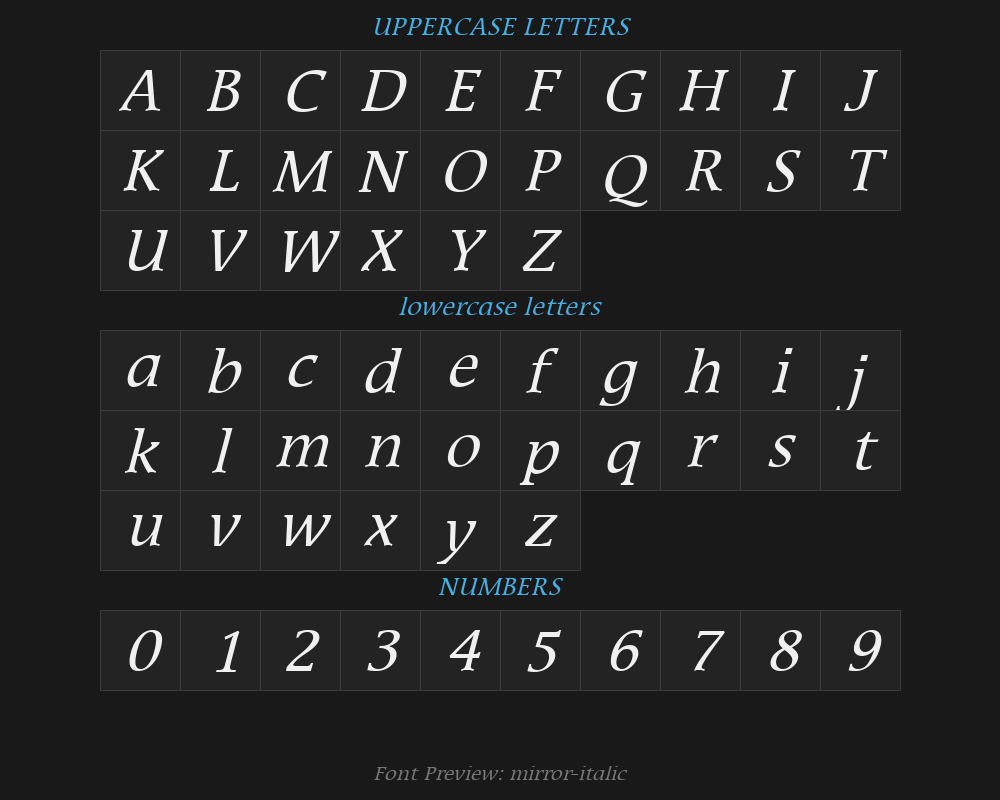 mirror-italicPreview