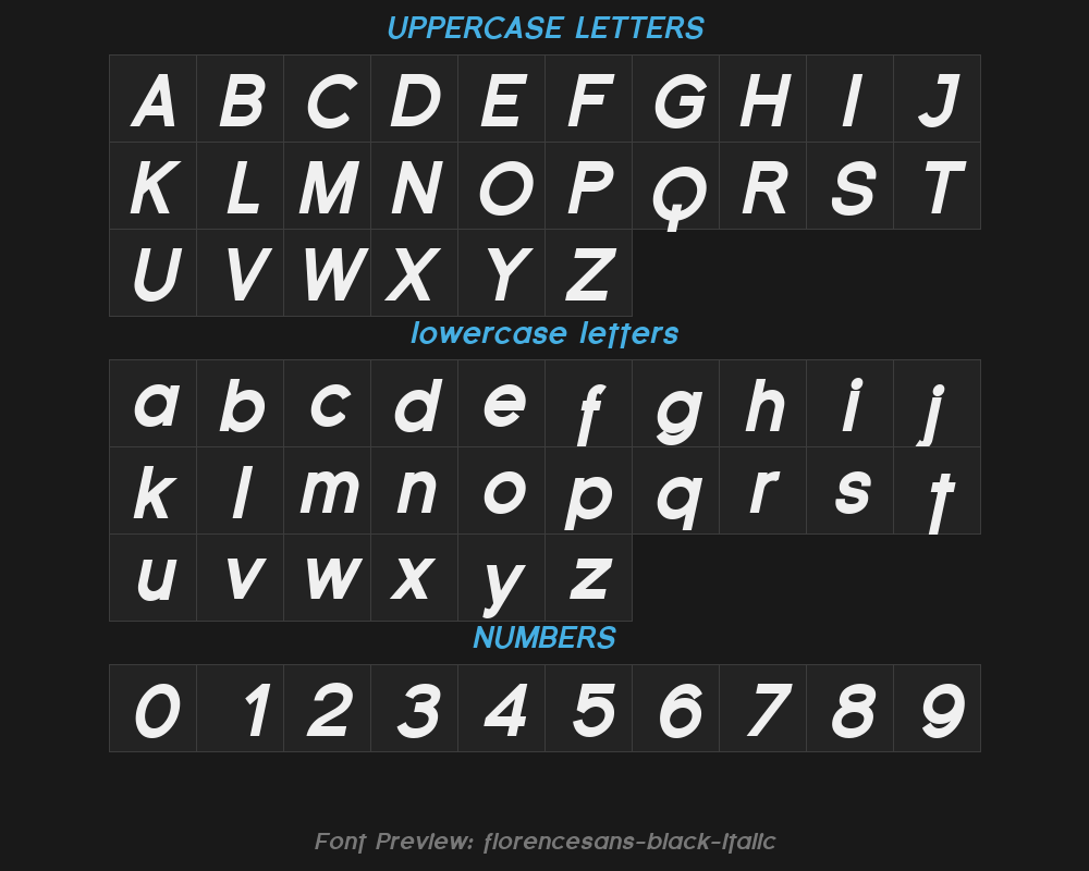 florencesans-black-italicPreview