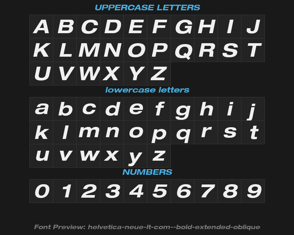 helvetica-neue-lt-com-73-bold-extended-obliquePreview