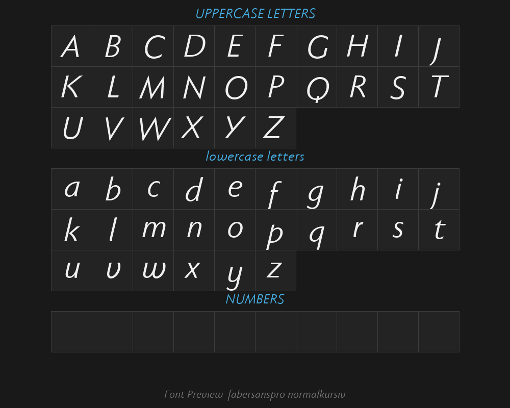 fabersanspro-normalkursivPreview image