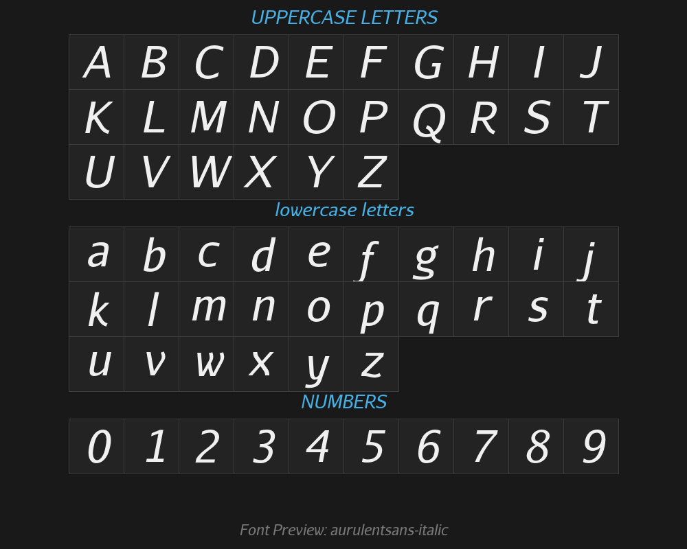 aurulentsans-italicPreview