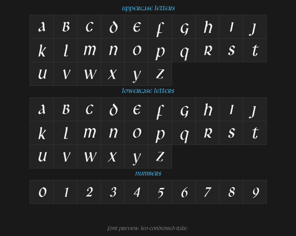 leo-condensed-italic-1Preview