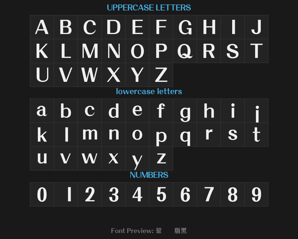 Monna Simplified version BlackPreview