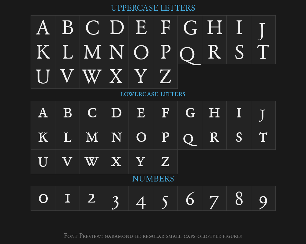 garamond-be-regular-small-caps-oldstyle-figuresPreview