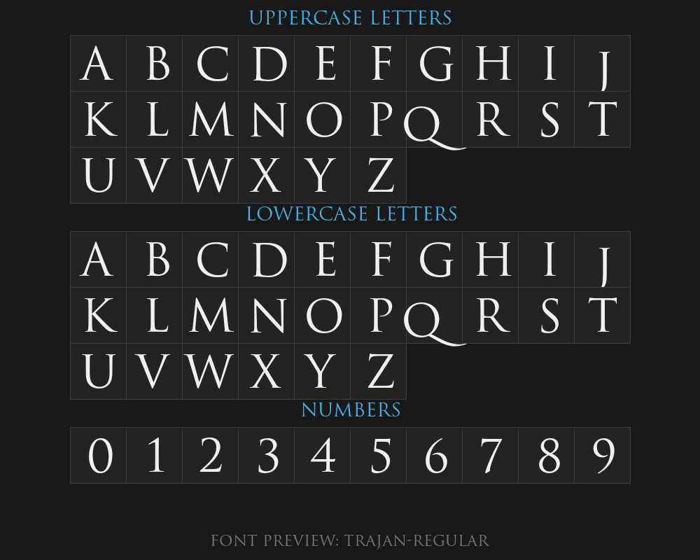 trajan-regularPreview