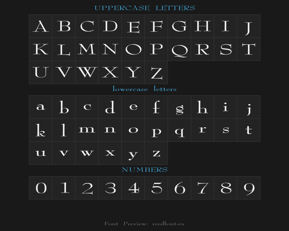 reedfont-exPreview