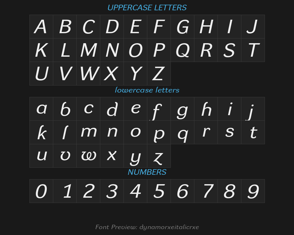 dynamorxeitalicrxePreview