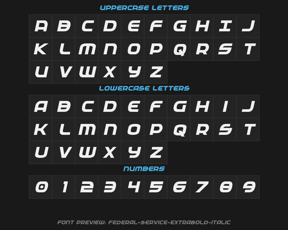 federal-service-extrabold-italicPreview