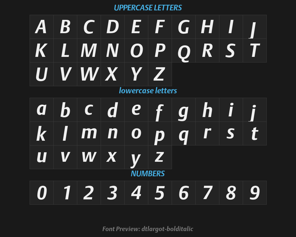 dtlargot-bolditalicPreview image