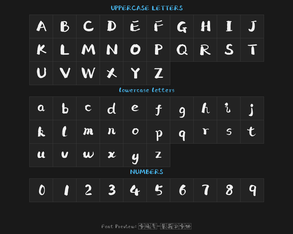 Zi Hun No. 4186 - Jasmine TypefacePreview