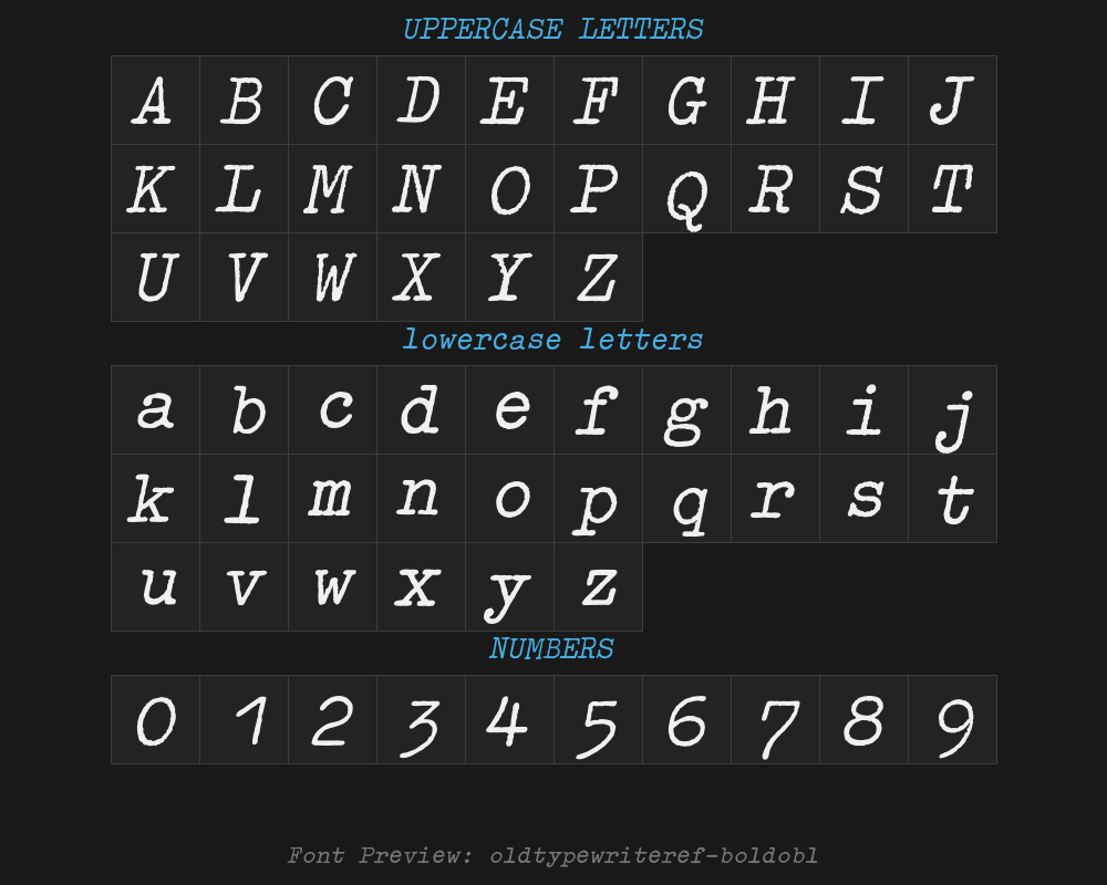 oldtypewriteref-boldoblPreview