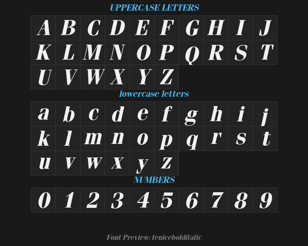 fenicebolditalicPreview