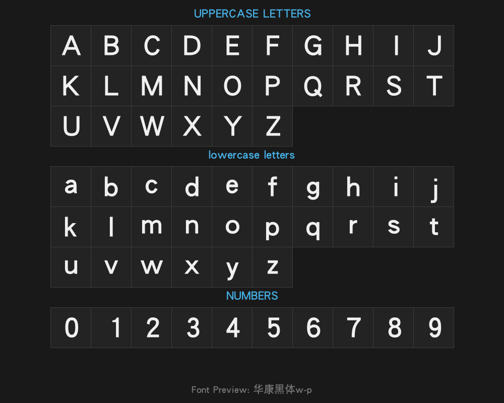 Huakang Black Font W7-PPreview
