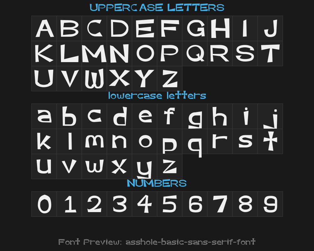 asshole-basic-sans-serif-fontPreview