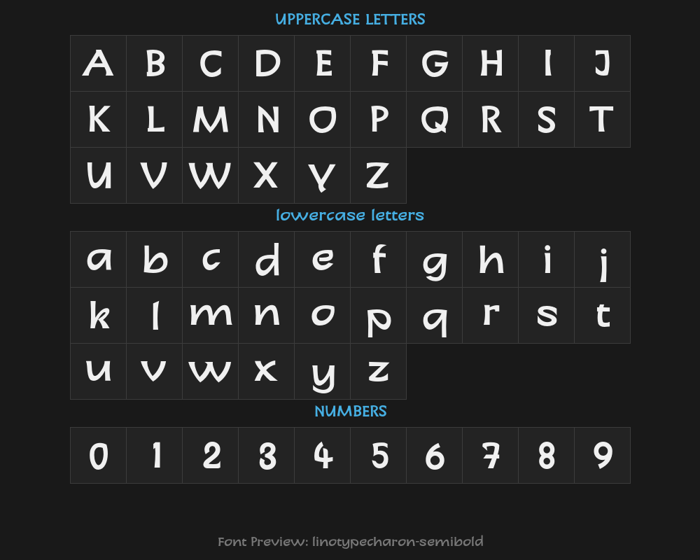 linotypecharon-semiboldPreview