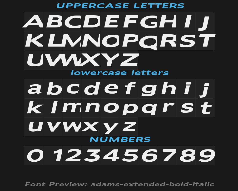 adams-extended-bold-italicPreview
